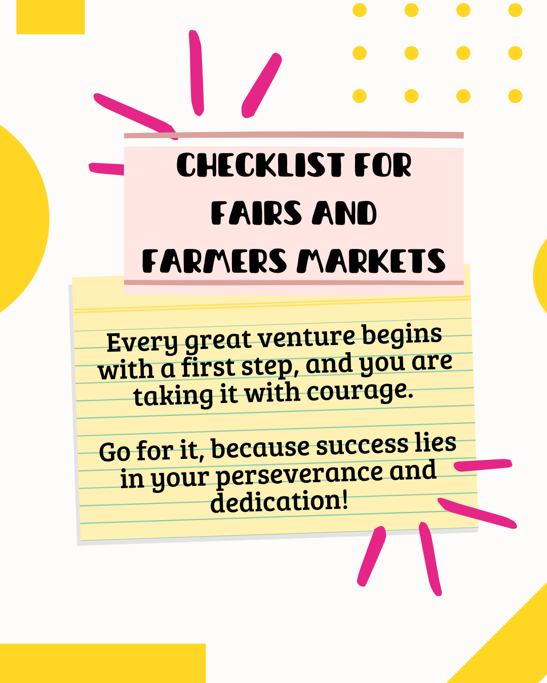 Checklist para Ferías y Farmers Markets